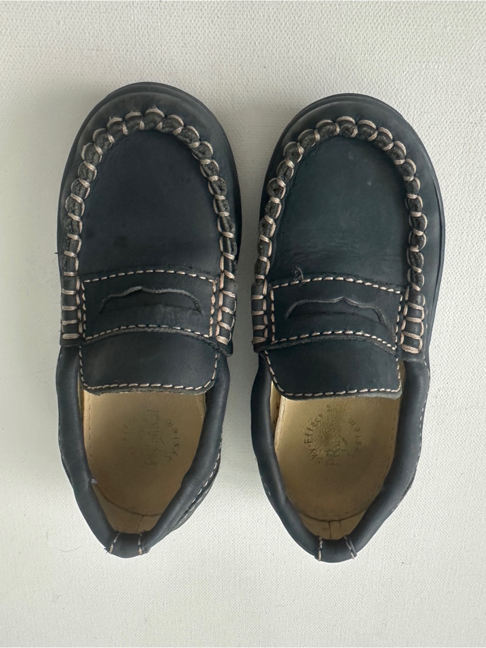 Primigi Boy’s Leather Moccasin Loafers.  Size 27.